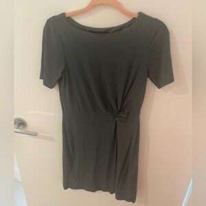 White House Black Market Dark Green Twist Dress Size XS EUC